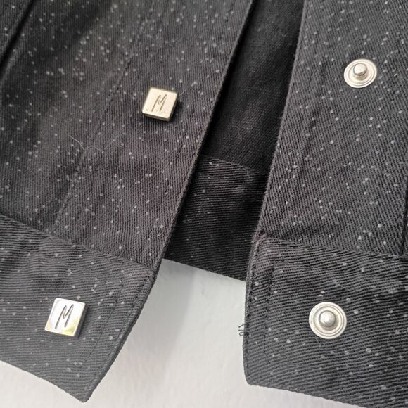 Claude Montana Paris Black Denim Snap-Front Jacket – IT 46 (US approx M/L) - Picture 3 of 8